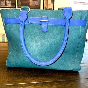 Initials Inc blue tote bag